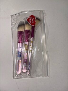 Care Bears Makeup Brush Trio with Clear Pouch